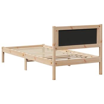 ARDEBO.de - Bettrahmen Dunkelgrau 100 x 200 cm Massives Kiefernholz
