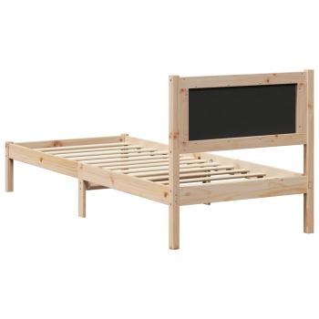 Bettrahmen Schwarz 80 x 190 cm Massives Kiefernholz