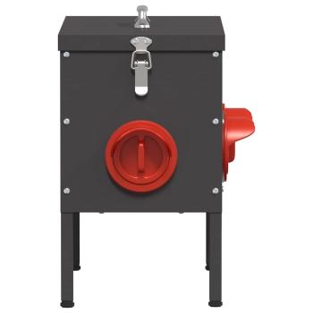 Hühnerfütterer 2 pcs Schwarz 41,5 x 20,5 x 33 cm