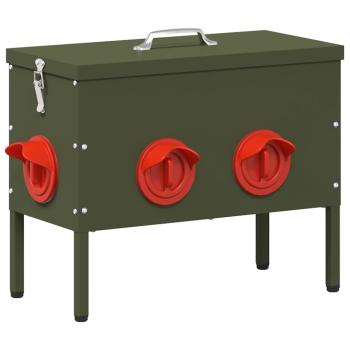 Hühnerfütterer 2 pcs Olive Grün 41,5 x 20,5 x 33 cm