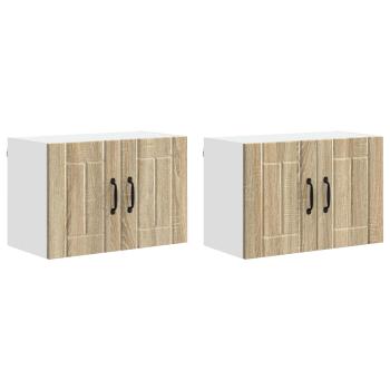 Küchenhängeschrank mit Regal 2 pcs Sonoma-Eiche 60 x 31 x 40 cm