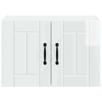 Küchenhängeschrank mit Tür 2 pcs Hochglanz-Weiß 60 x 31 x 40 cm