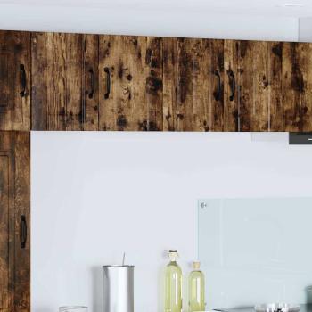 ARDEBO.de - Küchenhängeschrank mit Regal 2 pcs Räuchereiche 60 x 31 x 40 cm