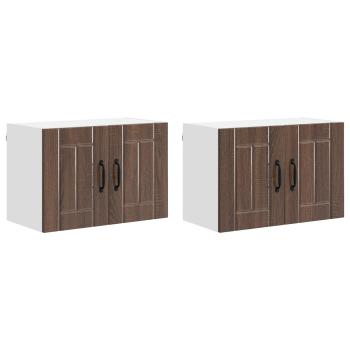 Wandschrank LUCCA 2 stk. Brauneiche Holzwerkstoff
