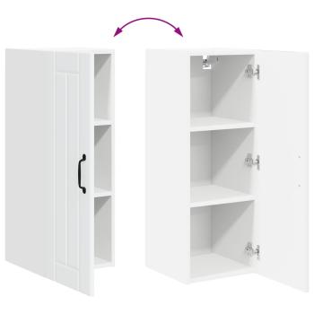 Küchenhängeschrank mit Regal Weiß 30 x 31 x 80 cm Holzwerkstoff