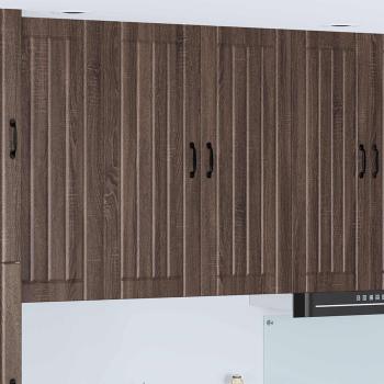 ARDEBO.de - Küchenhängeschrank mit Tür Braun Eichen-Optik 80 x 31 x 100 cm