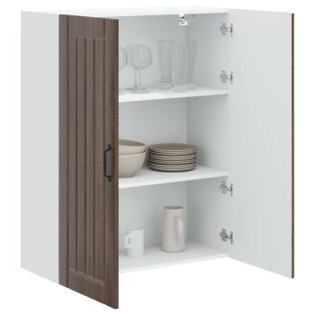 Küchenhängeschrank mit Tür Braun Eichen-Optik 80 x 31 x 100 cm
