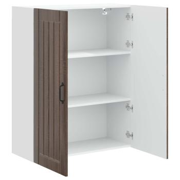 Küchenhängeschrank mit Tür Braun Eichen-Optik 80 x 31 x 100 cm