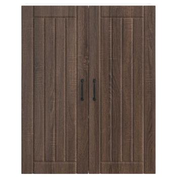 Küchenhängeschrank mit Tür Braun Eichen-Optik 80 x 31 x 100 cm