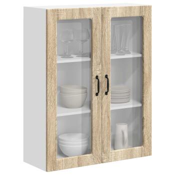Wandglas-Schrank LUCCA Sonoma-Eiche 80 x 31 x 100 cm