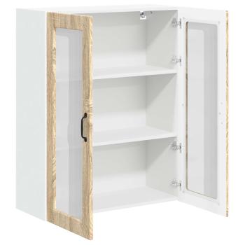 Wandglas-Schrank LUCCA Sonoma-Eiche 80 x 31 x 100 cm
