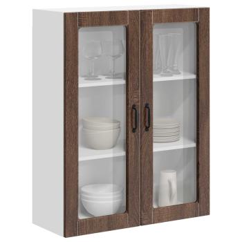 Küchenhängeschrank mit Tür Braun Eichen-Optik 80 x 31 x 100 cm