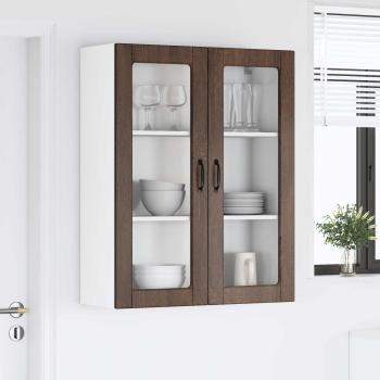 Küchenhängeschrank mit Tür Braun Eichen-Optik 80 x 31 x 100 cm