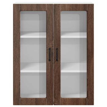 Küchenhängeschrank mit Tür Braun Eichen-Optik 80 x 31 x 100 cm