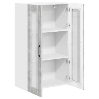 ARDEBO.de - Küchenhängeschrank Betongrau 60 x 31 x 100 cm Holzwerkstoff