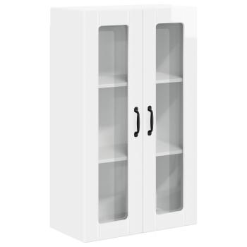 ARDEBO.de - Küchenhängeschrank mit Regal Hochglanz-Weiß 60 x 31 x 100 cm