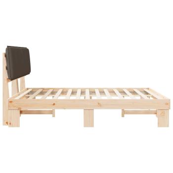 Bettgestell mit gepolstertem Kopfteil Taupe 180 x 200 cm