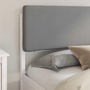 Bettgestell mit gepolstertem Kopfteil Hellgrau 200 x 200 cm