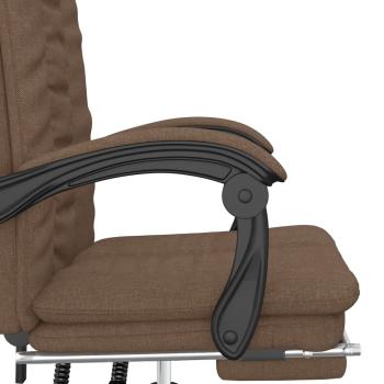 Bürostuhl mit Liegefunktion Braun Stoff