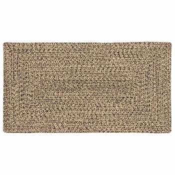 ARDEBO.de - Teppich Geflecht Natur und Schwarz 60 x 110 cm Jute