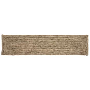 ARDEBO.de - Teppich Geflecht Natur und Schwarz 60 x 300 cm Jute