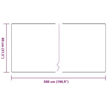 Teppichläufer Dunkelgrau 80 x 500 cm 100% Polypropylen