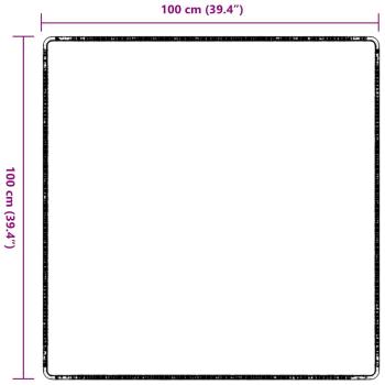 Teppichläufer Dunkelgrau 100 x 100 cm 100% Polypropylen