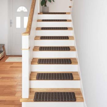 Selbstklebende Treppenschoner 15 pcs Braun 65 x 21 x 4 cm