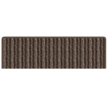 Selbstklebende Treppenschoner 15 pcs Braun 65 x 21 x 4 cm