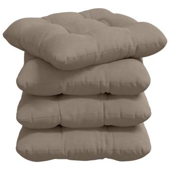 Sitzkissen 4 pcs Taupe 40 x 40 cm Mikrofaserstoff