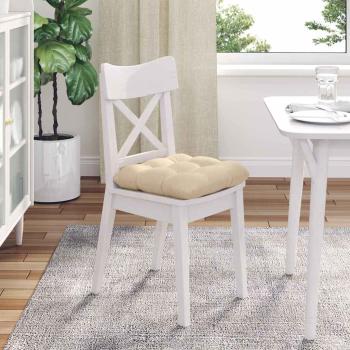 Sitzkissen 4 pcs Creme 40 x 40 cm Mikrofaserstoff