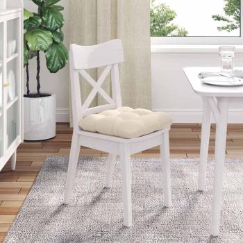 Sitzkissen 4 pcs Beige 40 x 40 cm Mikrofaserstoff