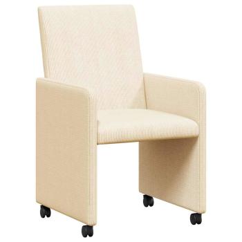 Esszimmerstühle 2 pcs Creme 57 x 66 x 94 cm Cordstoff