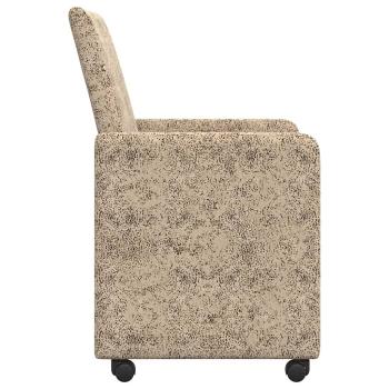 Esszimmerstühle mit Rädern 2 pcs Hellgrau 57 x 66 x 94 cm