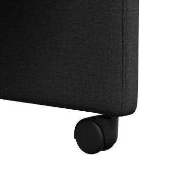 Esszimmerstühle mit Rädern 2 pcs Schwarz 58 x 65 x 94 cm Stoff