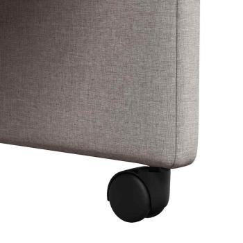 Esszimmerstühle mit Rädern 2 pcs Taupe 57 x 67 x 95 cm Stoff