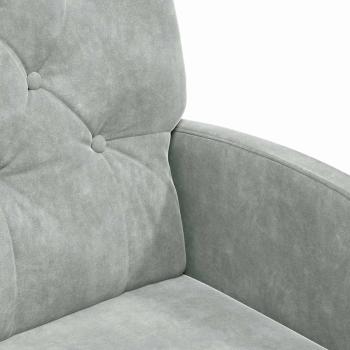 Esszimmerstühle mit Rädern 2 pcs Hellgrau 58 x 67 x 97 cm Samt