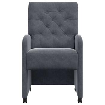 Esszimmerstühle 2 pcs Dunkelgrau 58 x 67 x 97 cm Samt