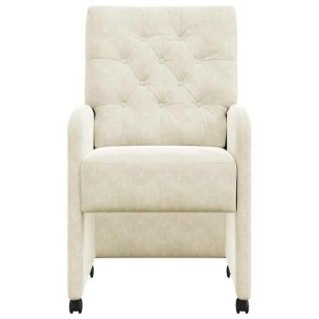 Esszimmerstühle mit Rädern 2 pcs Creme 58 x 67 x 97 cm Samt