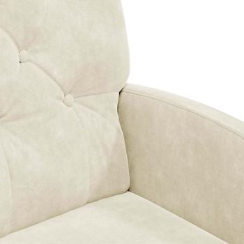 Esszimmerstühle mit Rädern 2 pcs Creme 58 x 67 x 97 cm Samt