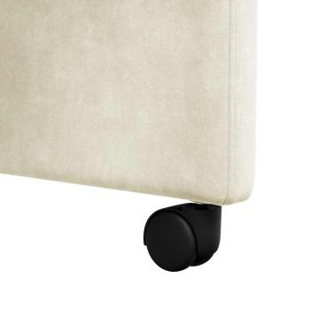 Esszimmerstühle mit Rädern 2 pcs Creme 58 x 67 x 97 cm Samt