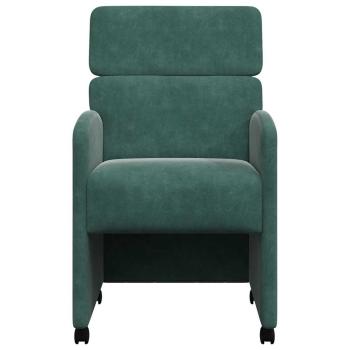 Esszimmerstühle 2 pcs Dunkelgrün 58 x 65 x 98 cm Samt