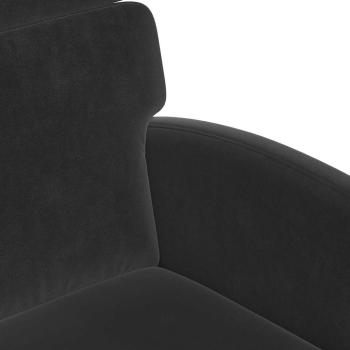 Esszimmerstühle mit Rädern 2 pcs Schwarz 58 x 65 x 98 cm Samt