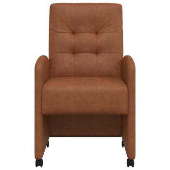 Esszimmerstühle 2 pcs Braun 57 x 67 x 98 cm Kunstleder