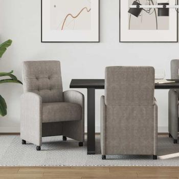 ARDEBO.de - Esszimmerstühle 2 pcs Grau 57 x 67 x 98 cm Kunstleder