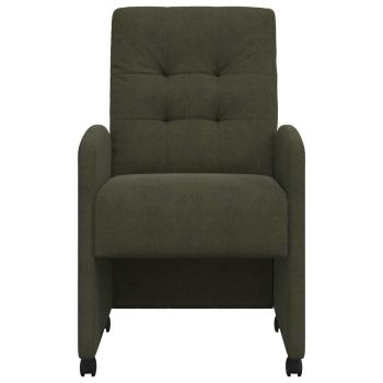 Esszimmerstühle mit Rädern 2 pcs Armeegrün 57 x 67 x 98 cm