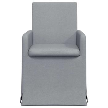 Esszimmerstühle 2 pcs Hellgrau 57 x 67 x 95 cm Stoff