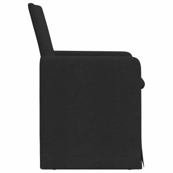 ARDEBO.de - Esszimmerstühle 2 pcs Schwarz 57 x 67 x 95 cm Stoff