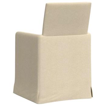 Esszimmerstühle 2 pcs Creme 57 x 67 x 95 cm Stoff