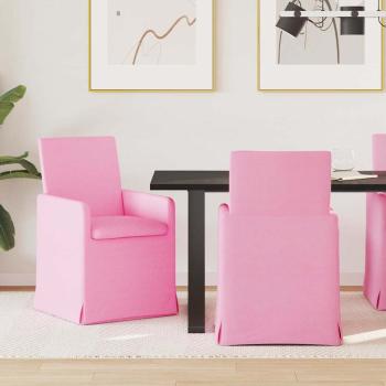 ARDEBO.de - Esszimmerstühle 2 Stk. Stoff Rosa 57 x 67 x 95 cm